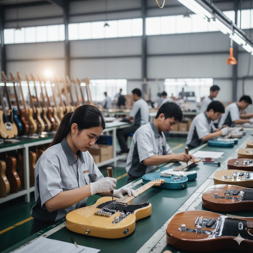 生産国と製造背景
現在の主力はインドネシアや中国製。
フェンダー監修のもと、大量生産で安定した品質とコストを両立。
購入時はネックの反りやフレット端の処理などを確認することが重要。
アフィニティ テレキャスターの特徴
Sonicより一段上の完成度を持つ準入門モデル。
仕上げが安定しており、ハードウェア（ブリッジやペグ）の安定性も高い。
幅広いジャンルに対応できるサウンドで、長く使い続けたい人向け